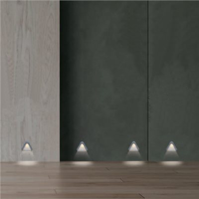 三角霧灰踢腳燈/階梯燈