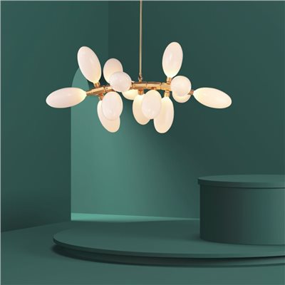 Arron 金枝玉葉奶白吊燈