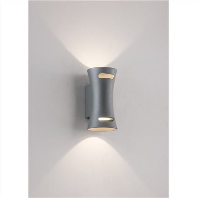 Rotondo 霧灰曲身上下照光壁燈