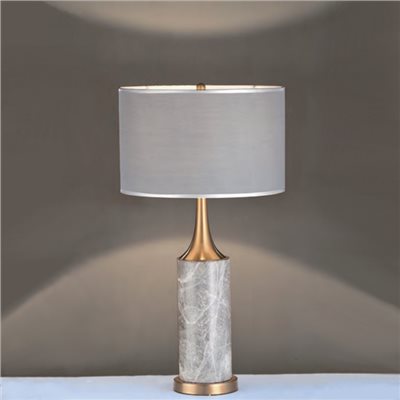 大理石柱布罩桌燈