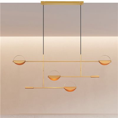 Bau 線型金屬片吊燈