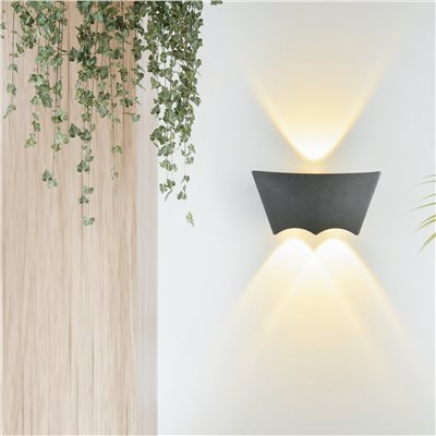 上下照光三燈庭園壁燈