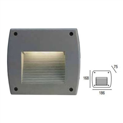 預埋盒160x160x85 LED 5W 3000K 戶外壁燈(崁入式)