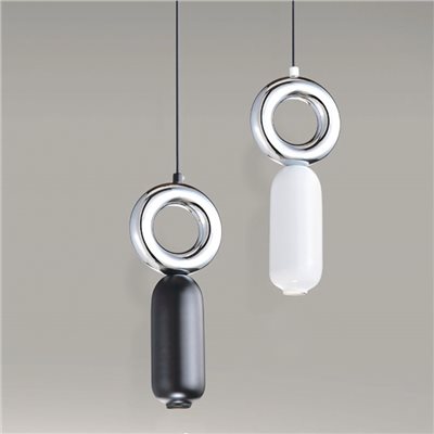 Hook 玉潤銀光吊燈 黑/白 