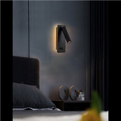 Ddu 細管漸層光壁燈 黑/白