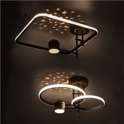 Poses 星空投影半吸頂燈 方/圓