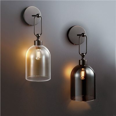 Jube 雙層玻璃壁燈 清玻/黑玻