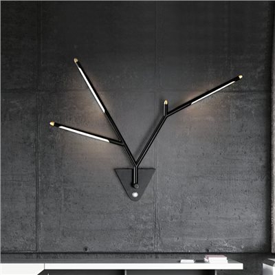 Alpine 碳鋼枝條壁燈