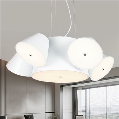 Reverse 淨白萬花筒吊燈