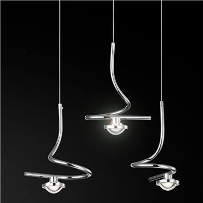 Serpentine 銀曲彎帶吊燈