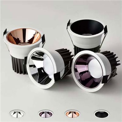 崁孔 7.5cm LED 12W 內縮崁燈  黑/銀/灰/玫瑰金 四色