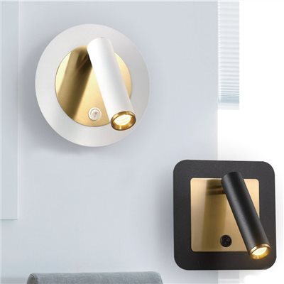 Enna 細管霧金閱讀燈 附開關