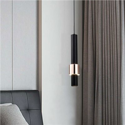 Reveal 鋁柱環腰吊燈  黑/銀