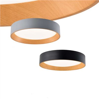 Beacon 極簡木印吸頂燈 灰/黑