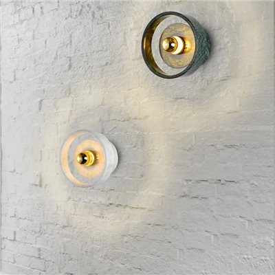 Glaze 大理石漣漪壁燈 黑/白